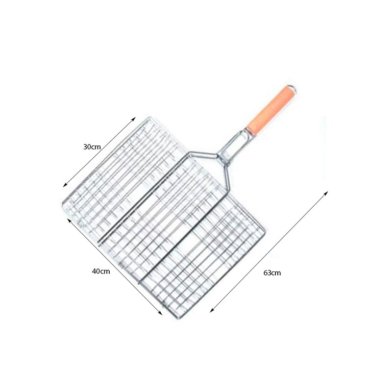 Διπλή Μεταλλική Σχάρα Ψησίματος 40x30cm Sidirela e-0101